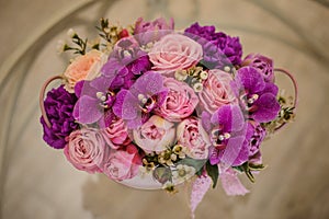 Violette pink palette rose mix flower bouquet