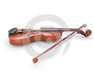 Violin with bow photo