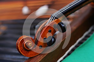 Violin on a cimbalom. photo