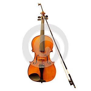 Violin with fiddlestick photo