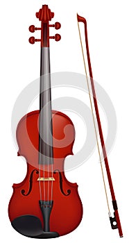 Violin with the fiddlestick photo