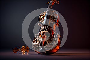 violin-guitar, strings concept.generative ai