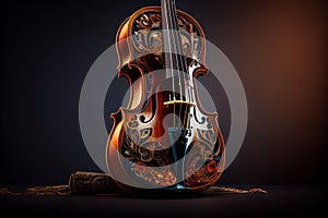 violin-guitar, strings concept.generative ai