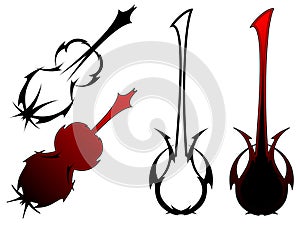 Violin and guitar tattoo designs