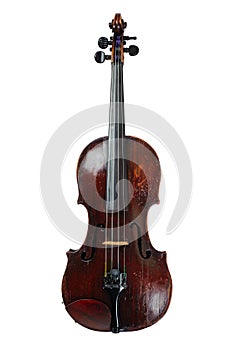 A violin image on the white background