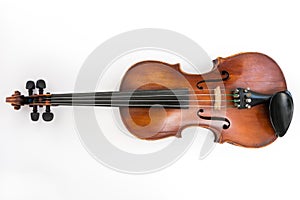 violin isolated on white background, musical instrument