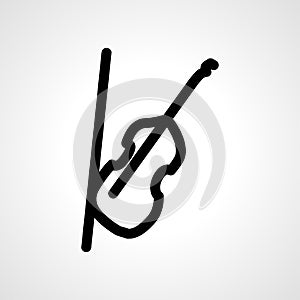 Violin line icon. violin linear outline icon