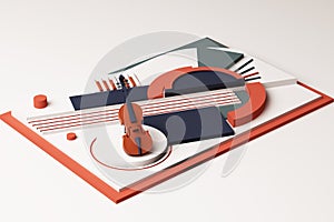 Violin and music instrument concept, Abstract composition