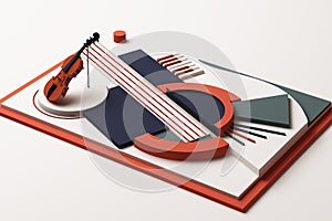 Violin and music instrument concept, Abstract composition