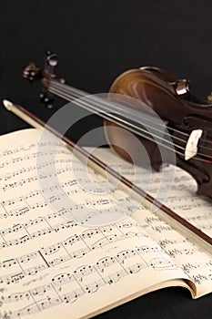 Violin and music sheet