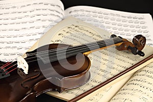 Violin and music sheet