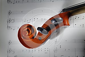 Violin with musical score