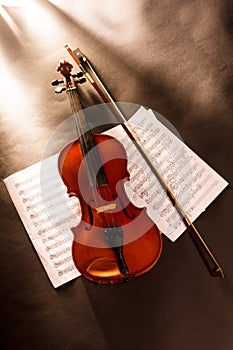 Violin and notes