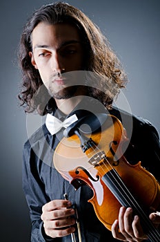 Violin player playing intstrument