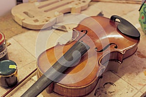 Violin repair angled