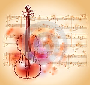Violin and sheet music