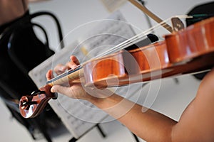 Violin and sheet music photo