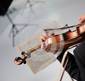 Violin and sheet music photo