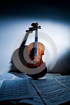 Violin and sheet music