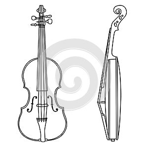 Violin silhouette photo