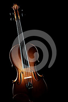 Violin silhouette isolated on black