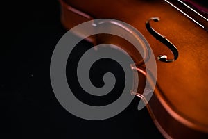 Violin Silouhette on dark background