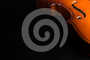Violin Silouhette on dark background