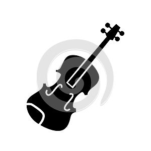 Violin symbol logo flat icon vector illustration logo Isolated template.