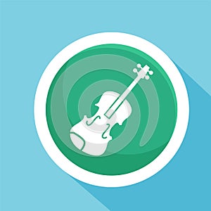 Violin symbol logo flat icon vector illustration logo Isolated template.