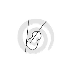 Violin thin line icon. violin linear outline icon