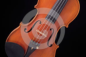 Violin Viola Isolated On Black