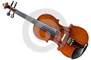 The violin on white background for isolated with clipping path