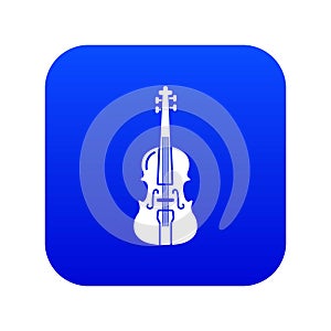 Violine icon blue vector