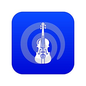 Violine icon blue vector