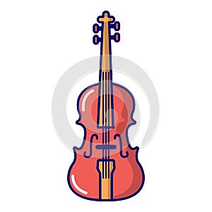 Violine icon, cartoon style