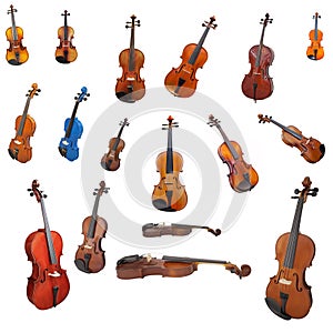 Violins and a fiddlestick