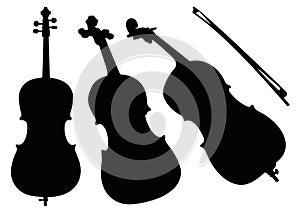 Violins in the set. Musical instrument