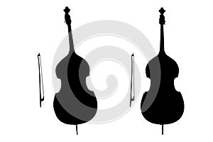 Violoncello icon, Cello icon. Music instrument silhouette. Creative concept design in realistic style.