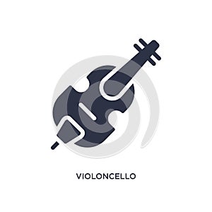 violoncello icon on white background. Simple element illustration from music concept
