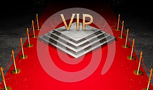 VIP 3d render symbol.