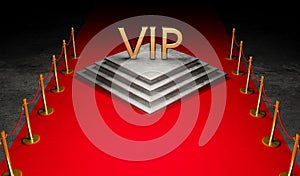 VIP 3d render symbol.