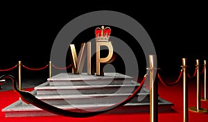 VIP 3d render symbol.