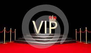 VIP 3d render symbol.