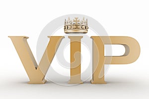 VIP abbreviation with a crown photo