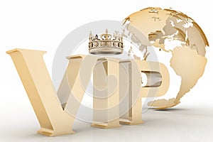 VIP abbreviation with a crown