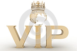 VIP abbreviation with a crown