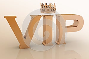 VIP abbreviation with a crown photo