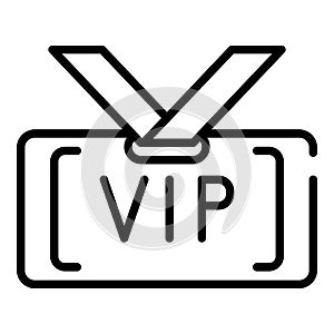 VIP badge icon, outline style