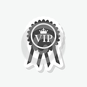 VIP badge sticker icon isolated on white