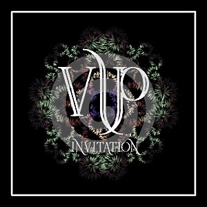 Vip black vector invitation. Luxury premium limited edition design template